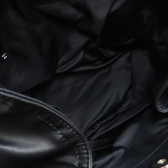 CHANEL Black Coated Canvas Shoulder Bag - Picture 5 of 11